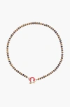 Shop Spicy Dan Garth Tiger Eye Gold Plated Necklace In Brown