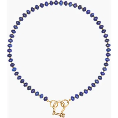 Shop Spicy Dan Levi Blue Lapis Gold Plated Necklace