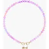 Shop Spicy Dan Louie Pink Opal Gold Plated Necklace In Gold