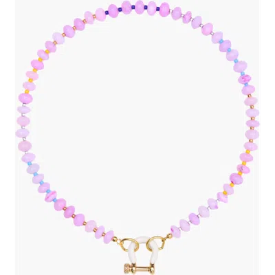 Shop Spicy Dan Louie Pink Opal Gold Plated Necklace