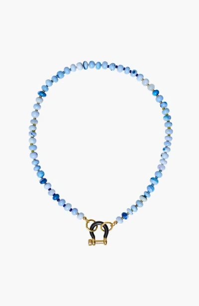 Shop Spicy Dan Lucky Gender Inclusive Blue Opal Necklace