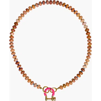 Shop Spicy Dan Sadie Light Brown Quartz Gold Plated Necklace