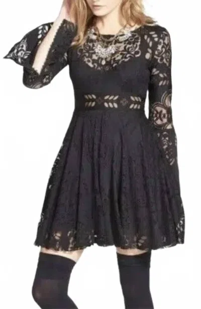 Shop The Trends Lace Cutout Dress In Black