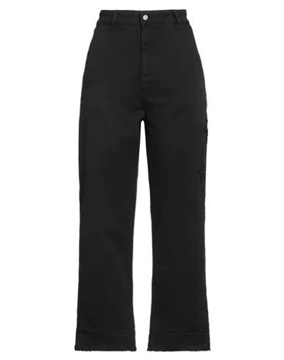 Shopart Woman Jeans Black Size 27 Cotton, Elastane