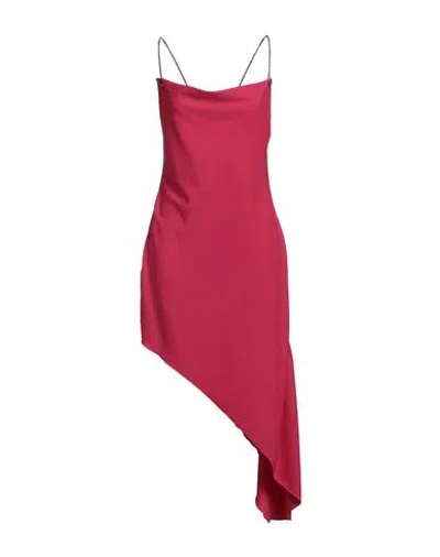 Shopart Woman Midi Dress Fuchsia Size Xs Polyester, Elastane In Pink