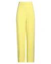 Shopart Woman Pants Lime Green Size S Viscose, Polyester, Polyamide In Yellow