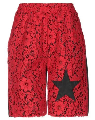 Shopart Woman Shorts & Bermuda Shorts Red Size M Polyester, Cotton