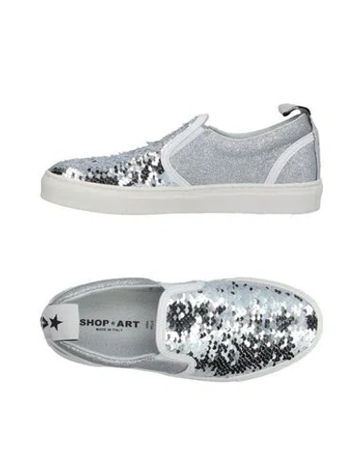Shopart Woman Sneakers Silver Size 7 Textile Fibers