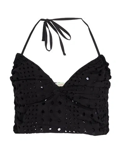 Shopart Woman Top Black Size M Cotton