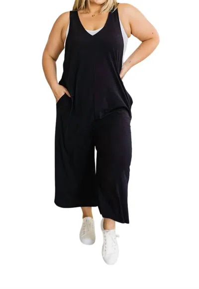 Shopin In La Get Up And Go Jumpsuit In Black In Blue