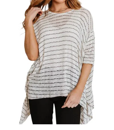 Shopin In La Meyers Striped Boxy Top In White