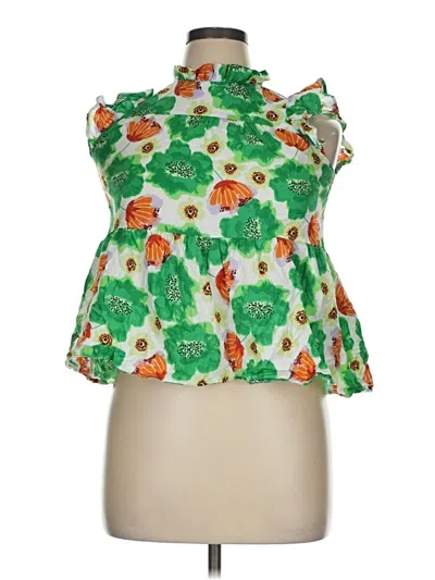 Pre-owned Shopthemint.com Sleeveless Blouse In Green