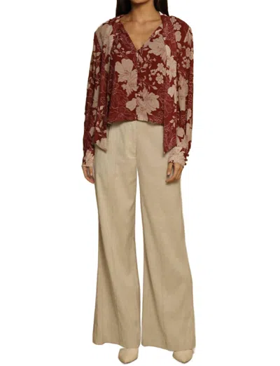 Shore. Grace Top In Scarlet Rose In Multi