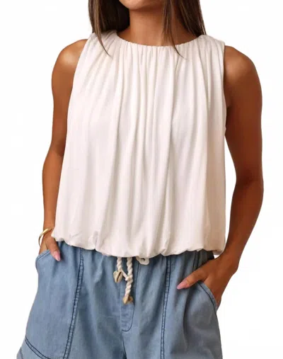 Shore. Maya Bubble Top In White