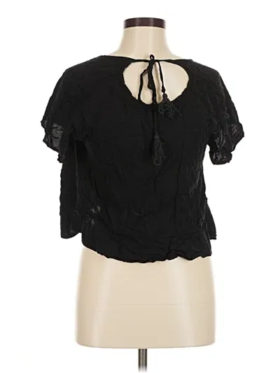 Pre-owned Shore. Short Sleeve Blouse In Black