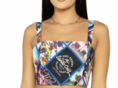 Shore. Tie Back Crop In Ocean In Blue