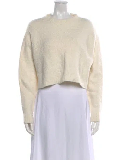 Pre-owned Shoreditch Ski Club Alpaca Crew Neck Sweater In Neutral