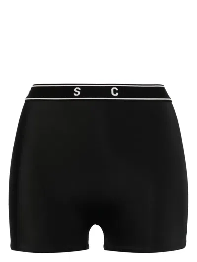 Shoreditch Ski Club Casey High-waist Swim Shorts In Black