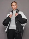Shoreditch Ski Club Esme Anorak In Black,soft White,reflective