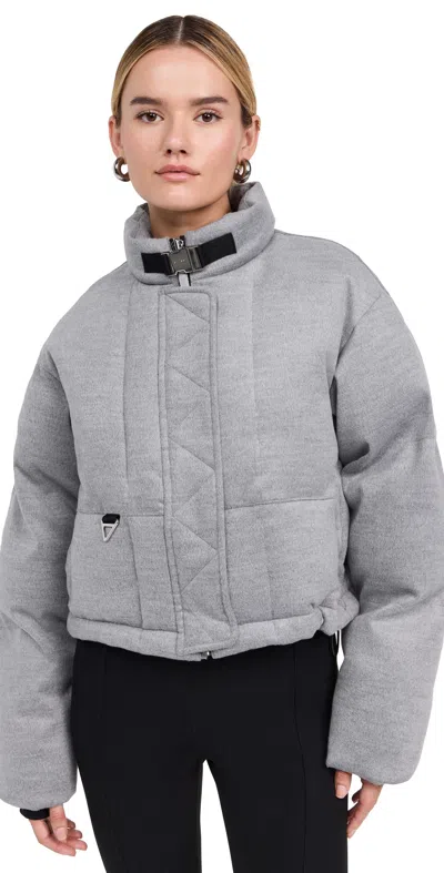 Shoreditch Ski Club Hallie Mae Puffer Jacket Grey Marl