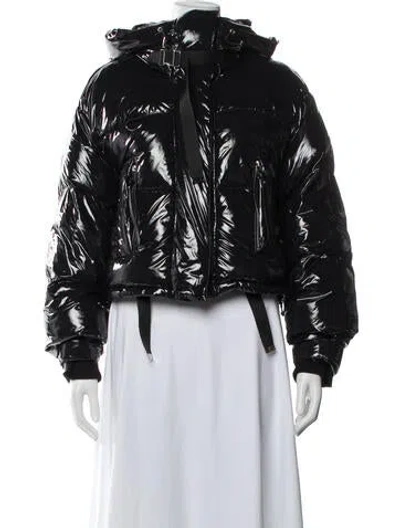 Pre-owned Shoreditch Ski Club Nylon Down Jacket In Black