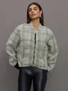 Shoreditch Ski Club Skylar Faye Bomber In White,black
