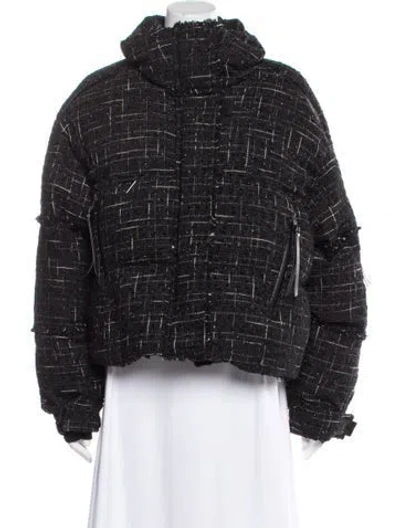 Pre-owned Shoreditch Ski Club Tweed Pattern Jacket In Black