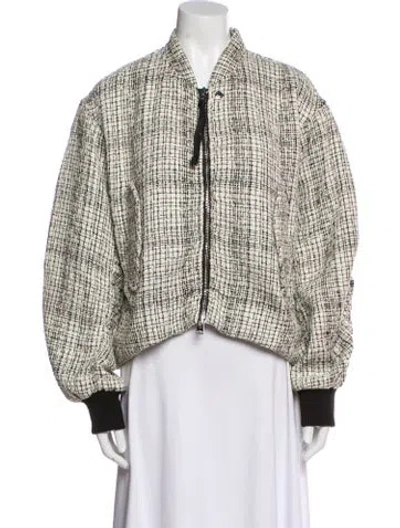 Pre-owned Shoreditch Ski Club Tweed Tweed Pattern Bomber Jacket W/ Tags In Multi