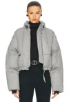 Shoreditch Ski Club X Tomorrow Hallie Mae Puffer Coat In Grey Marl