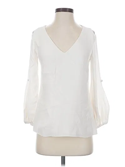 Pre-owned Shoshanna 3/4 Sleeve Blouse In Ivory