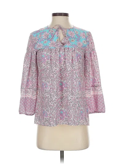 Pre-owned Shoshanna 3/4 Sleeve Blouse In Pink