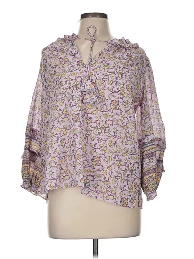 Pre-owned Shoshanna 3/4 Sleeve Blouse In Purple