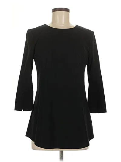 Pre-owned Shoshanna 3/4 Sleeve Top Black Boatneck Tops