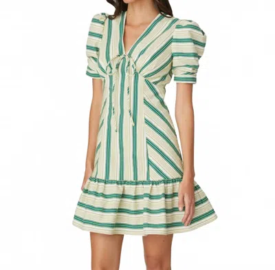 Shoshanna Alesia Mini Dress In Spring Green In Multi