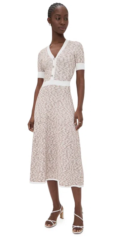 Shoshanna Talmadge Texture Knit Alison Dress In Neutral