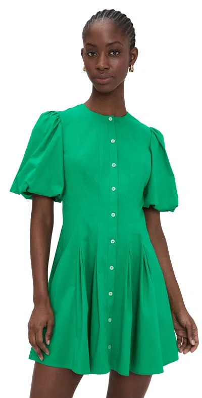 Shoshanna Cotton Poplin Angie Dress In Green