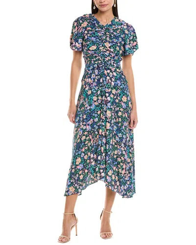 Shoshanna Anita Midi Dress In Blue