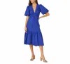 Shoshanna Annabelle Midi Dress In Cobalt In Blue
