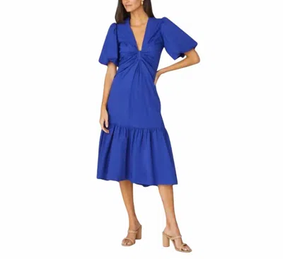 Shoshanna Annabelle Midi Dress In Cobalt In Blue