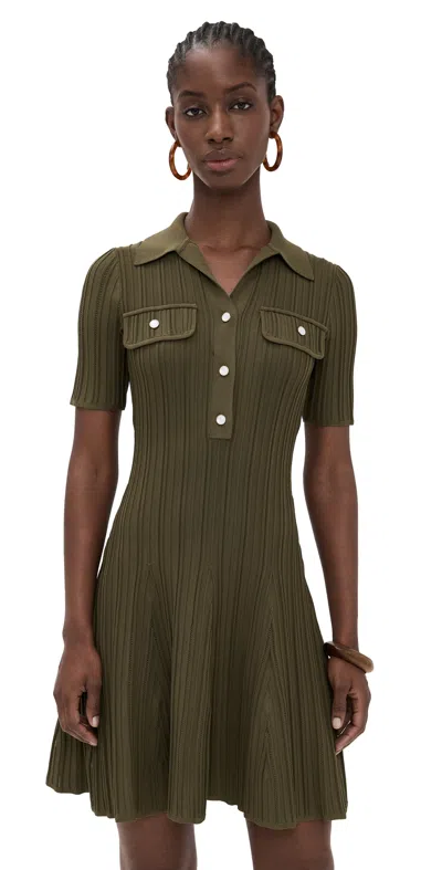 Shoshanna Antonia Dress Olive In Green