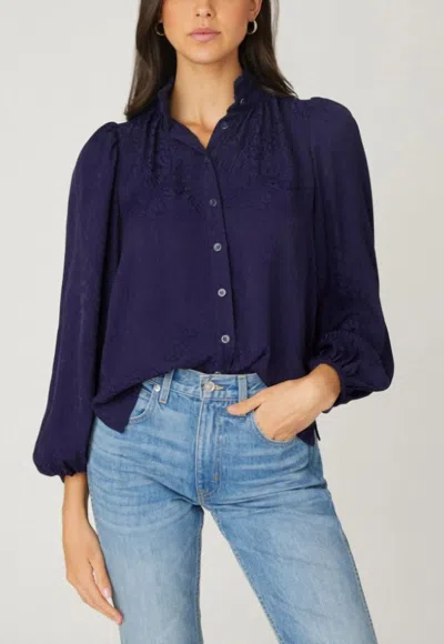 Shoshanna Apollo Top In Navy In Blue