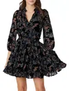 Shoshanna Arlene Dress In Jet/blush In Multi