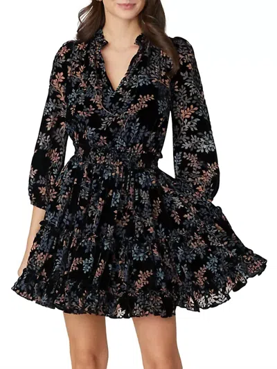 Shoshanna Arlene Dress In Jet/blush In Multi