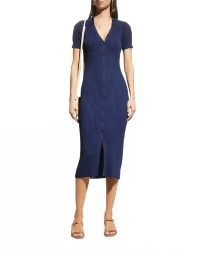 Shoshanna Atwell Dress In Navy In Blue