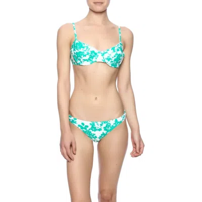 Shoshanna Beach Vines Classic Bikini Bottom In Mint In Green