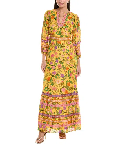 Shoshanna Beatriz Maxi Dress In Yellow