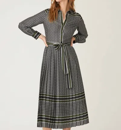 Shoshanna Brighton Dress In Jet Olive In Multi