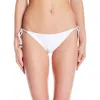 Shoshanna Cable String Bikini Bottom In White In White