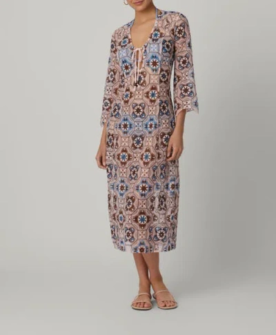 Shoshanna Cannes Medallion Crochet Maxi Cover Up In Brown