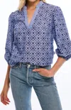 Shoshanna Carson Top In Cerulean In Purple